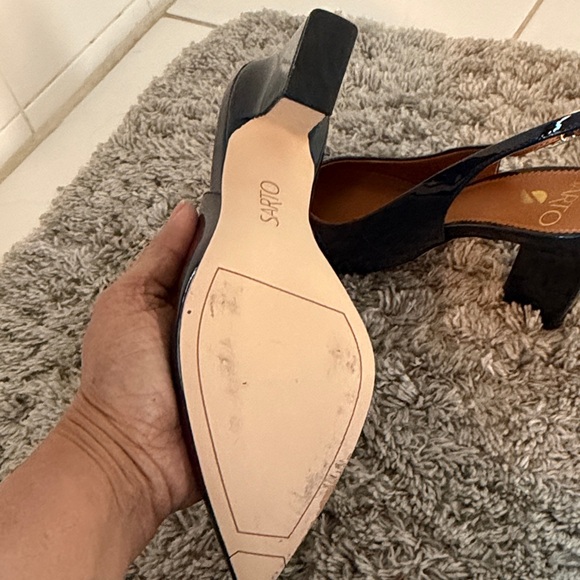 SARTO By Franco Sarto Dark Blue Slingback Heels - Picture 7 of 12